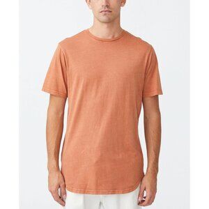 Cotton On Men's Scooped Hem T-shirt, Caramel Acid, NWT, Size S